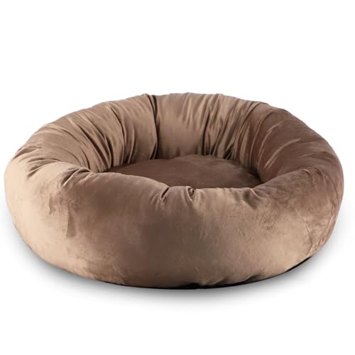 Versapet Hundebett rund für kleine Hunde und Katzen, Ø 50 cm, hundebett Donut, Katzenbett Flauschiges, Hundekörbchen waschbar, mit Anti-Rutsch-Boden PlüSch Hundekorb, Braun Versapet Hundebett rund für kleine Hunde und Katzen, Ø 50 cm, hundebett Donut, Katzenbett Flauschiges, Hundekörbchen waschbar, mit Anti-Rutsch-Boden PlüSch Hundekorb, Braun von Versapet
