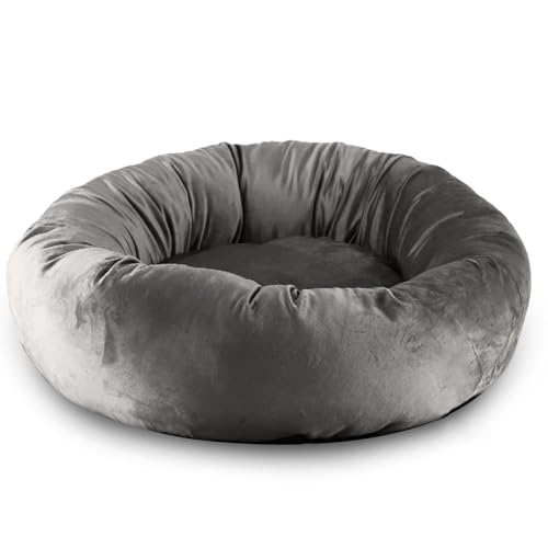 Versapet Hundebett rund für kleine Hunde und Katzen, Ø 50 cm, hundebett Donut, Katzenbett Flauschiges, Hundekörbchen waschbar, mit Anti-Rutsch-Boden PlüSch Hundekorb, Grau Versapet Hundebett rund für kleine Hunde und Katzen, Ø 50 cm, hundebett Donut, Katzenbett Flauschiges, Hundekörbchen waschbar, mit Anti-Rutsch-Boden PlüSch Hundekorb, Grau von Versapet