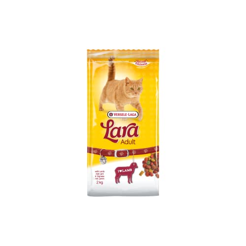Versele Laga Lara Adult mit Lamm | 2 kg | Alleinfuttermittel für ausgewachsene Katzen | Kann dabei helfen Katzen optimal zu versorgen | Trockenfutter mit Lamm für Katzen ab 1 Jahr von Versele-Laga