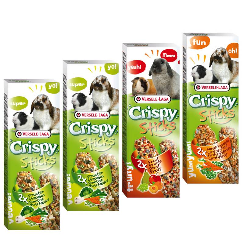 Mixed Pack Versele-Laga Crispy Sticks Herbivores - 4 x 2 Sticks (440g) von Versele Laga