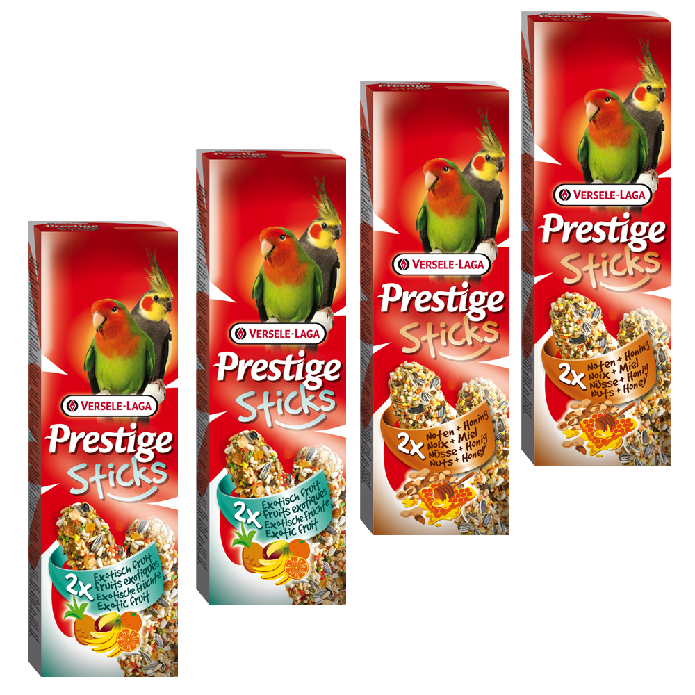 Mixed Pack Versele-Laga Prestige Sticks Großsittiche - 4 x 2 Sticks (560g) von Versele Laga