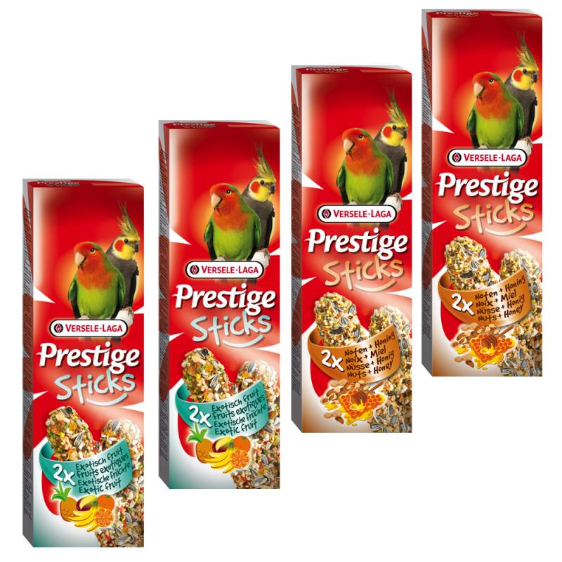 Mixed Pack Versele-Laga Prestige Sticks Großsittiche - 4 x 2 Sticks (560g) von Versele Laga