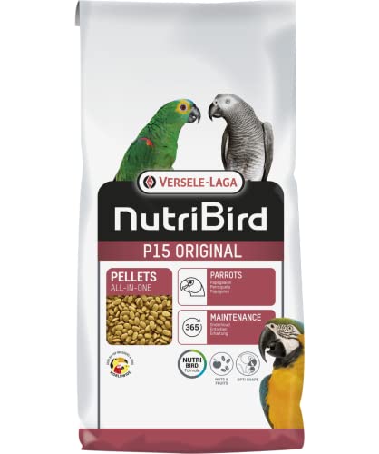 Versele-Laga NutriBird P15 Original | 1 kg | Erhaltungsfutter für Papageien | Auf der Basis von ausgewähltem Getreide, Früchten und Erdnüssen | Unterstützung der Darmflora von Versele Laga