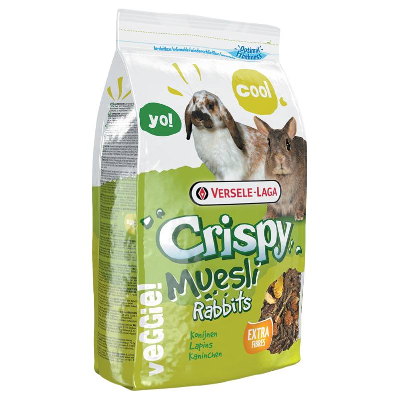 Probierpaket Versele-Laga Crispy Kaninchen - Crispy Pellets Kaninchen (2 kg) +Crispy Müsli Kaninchen (2,75 kg) von Versele Laga