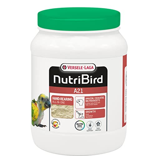 VERSELE-LAGA - NutriBird A21 - Handaufzuchtfutter für Jungpapageien - Amazonenpapagei, Palmkakadu, Großsittich - Eiweißreich - 800g von Versele-Laga
