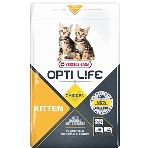 VERSELE LAGA - Trockenfutter Junge Katzen Opti Life Kitten - Futter für Junge Katzen ohne Getreide - Mit Huhn - 2,5kg VERSELE LAGA - Trockenfutter Junge Katzen Opti Life Kitten - Futter für Junge Katzen ohne Getreide - Mit Huhn - 2,5kg von Versele-Laga