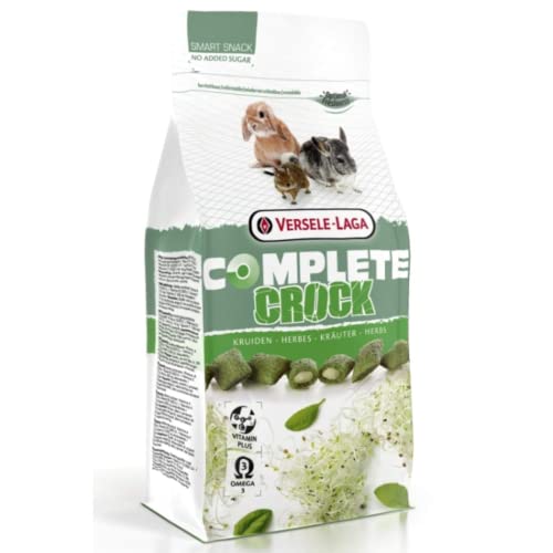 Versele-Laga Complete Crock Kräuter | 50 g | Snack für Kaninchen und Nagetiere | Zarte und vitaminreiche Kräuterfüllung mit Luzerne | Leicht verdaulich und ohne Zuckerzusatz von Versele-Laga
