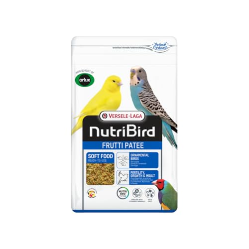 Versele-Laga NutriBird Frutti Patee Kraftfutter | 1 kg | Gebrauchsfertiges Alleinfutter für alle Ziervogelarten | Mit Vitaminen und Mineralstoffen| Mit Lysin und Methionin Versele-Laga NutriBird Frutti Patee Kraftfutter | 1 kg | Gebrauchsfertiges Alleinfutter für alle Ziervogelarten | Mit Vitaminen und Mineralstoffen| Mit Lysin und Methionin von Versele-Laga
