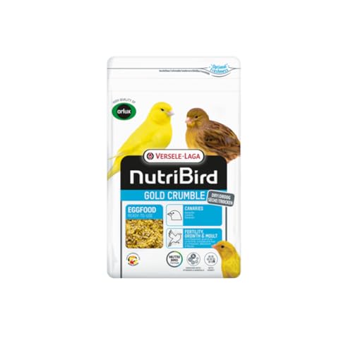 Versele-Laga NutriBird Gold Crumble Kanarien | 1 kg | Trockenes Eifutter | Zur Unterstützung des Wachstums und bei der Mauser | Angereichert mit Lysin und Methionin Versele-Laga NutriBird Gold Crumble Kanarien | 1 kg | Trockenes Eifutter | Zur Unterstützung des Wachstums und bei der Mauser | Angereichert mit Lysin und Methionin von Versele-Laga