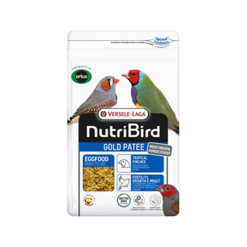 Versele-Laga NutriBird Gold Patee Exoten | 5 kg | Gebrauchsfertiges Eifutter für exotische Ziervögel | Mit 100% natürlichem Honig angefeuchtet | Mit Vitaminen & Mineralstoffen von Versele-Laga