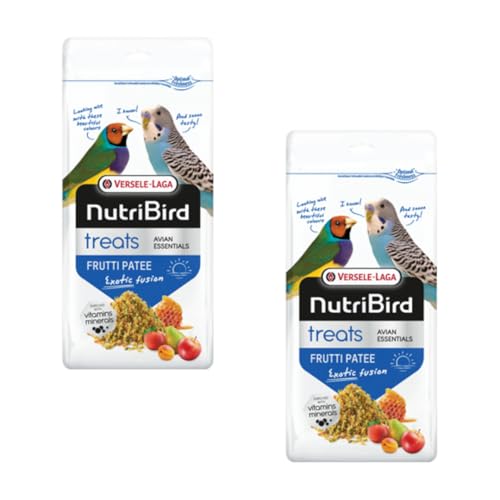 Versele-Laga NutriBird Treats Frutti Patee Exotic Fusion | Doppelpack | 2 x 250 g | Ergänzungsfutter für alle kleinen Zimmervögel | Mit Vitaminen, Mineralstoffen & Spurenelementen Versele-Laga NutriBird Treats Frutti Patee Exotic Fusion | Doppelpack | 2 x 250 g | Ergänzungsfutter für alle kleinen Zimmervögel | Mit Vitaminen, Mineralstoffen & Spurenelementen von Versele-Laga