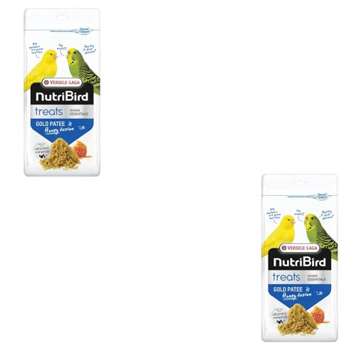 Versele-Laga NutriBird Treats Gold Patee Honey Fusion | Doppelpack | 2 x 250 g | Ergänzungsfutter für Vögel | Mit 100% natürlichem Honig angefeuchtet | Enthält wichtiges Lysin und Methionin von Versele-Laga