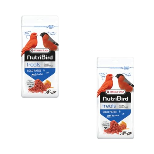 Versele-Laga NutriBird Treats Gold Patee Red Fusion | Doppelpack | 2 x 250 g | Ergänzungsfutter für rote Sittiche | Mit 100% natürlichem Honig angefeuchtet | Enthält Lysin & Methionin Versele-Laga NutriBird Treats Gold Patee Red Fusion | Doppelpack | 2 x 250 g | Ergänzungsfutter für rote Sittiche | Mit 100% natürlichem Honig angefeuchtet | Enthält Lysin & Methionin von Versele-Laga