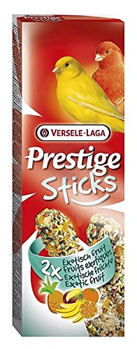 Versele Laga Prestige Snacksticks für Kanarienvögel, exotische Früchte, 1 Packung mit 2 Stäbchen von Versele Laga