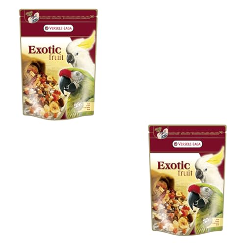 Versele-Laga Prestige Premium Papageien Exotic Fruit Mix | Doppelpack | 2 x 600 g | Leckerei für Papageien aus Samen, Getreide und Früchten | Enthält Papaya, Ananas und Aprikosen Versele-Laga Prestige Premium Papageien Exotic Fruit Mix | Doppelpack | 2 x 600 g | Leckerei für Papageien aus Samen, Getreide und Früchten | Enthält Papaya, Ananas und Aprikosen von Versele-Laga