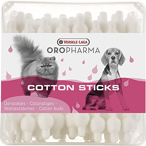 VERSELE-LAGA - Oropharma Cotton Sticks – Baumwollstäbchen für Hunde und Katzen – 100 % Baumwolle – 56 wattierte Stäbchen von VERSELE-LAGA