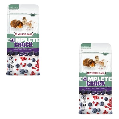 Versele-Laga Complete Crock Berry | Doppelpack | 2 x 50 g | Snack für Kaninchen und Nagetiere | Knusprige Hülle und weiche Beerenfüllung | Leicht verdaulich und ohne Zuckerzusatz von Versele-Laga