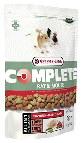 Versele-Laga Complete Rat & Mouse | 500 g | Alleinfuttermittel für Ratten und Mäuse | All-in-one-Extrudate | Angereichert mit Erbsen & Moosbeeren | Mit Huhn als tierischem Eiweiß von Versele-laga