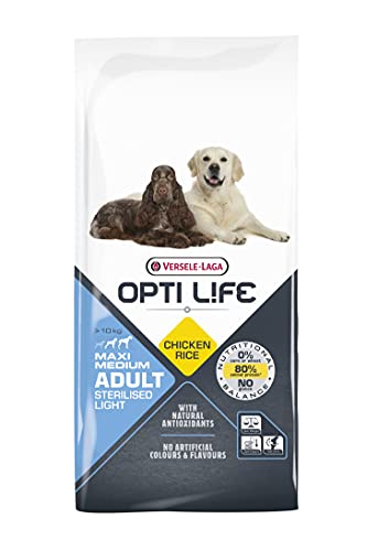 VERSELE-LAGA - Opti Life Adult Light Medium & Maxi - Trockenfutter für große und mittelgroße Hunde mit Übergewicht - 12,5kg von Versele-Laga