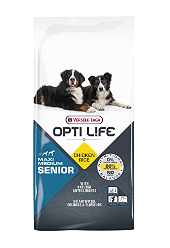 VERSELE-LAGA - Opti Life Senior Medium & Maxi - Trockenfutter für Hunde - Mittelgroße und große Rassen - 12,5kg von Versele-Laga