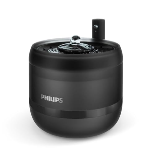 Philips Pet Series Katzenbrunnen, Intelligenter Trinkbrunnen, Auslaufschutz, Nachfüllüberwachung, Bewegungsaktivierung, Flüsterleise (<38dB), 4-schichtiger Filter, 2,2 l Inhalt (PAW3210/02) von Philips Domestic Appliances