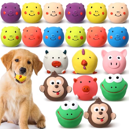 Vertintong Quietschspielzeug für Hunde, Latex, weiches Gummi, lustiges Tier-Set, interaktives Apportierspiel, Kauspielzeug für kleine, mittelgroße Hunde, Haustiere, 20 Stück Vertintong Quietschspielzeug für Hunde, Latex, weiches Gummi, lustiges Tier-Set, interaktives Apportierspiel, Kauspielzeug für kleine, mittelgroße Hunde, Haustiere, 20 Stück von Vertintong