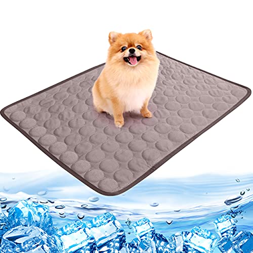 Vertvie Kühlmatte für Hunde Katzen Sommer Kühlkissen Selbstkühlung Hundematten kühl Pads für Haustiere im Auto Oder Zuhause(Braun,40*30cm) von Vertvie