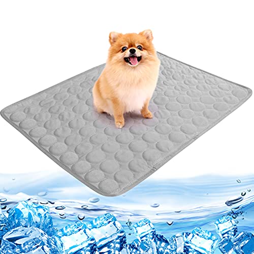 Vertvie Kühlmatte für Hunde Katzen Sommer Kühlkissen Selbstkühlung Hundematten kühl Pads für Haustiere im Auto Oder Zuhause(Grau,40*30cm) von Vertvie