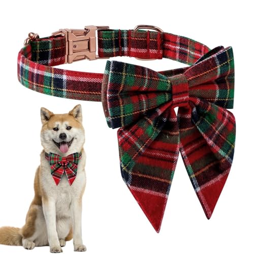 Vesidoloy Hundehalsband mit Fliege,Hundehalsband mit Fliege,Klassische karierte Haustierhalsbänder mit Schleife - Niedliche, verstellbare Hundehalsbänder für den Urlaub, Hundehalsbänder mit Fliege für Vesidoloy Hundehalsband mit Fliege,Hundehalsband mit Fliege,Klassische karierte Haustierhalsbänder mit Schleife - Niedliche, verstellbare Hundehalsbänder für den Urlaub, Hundehalsbänder mit Fliege für von Vesidoloy