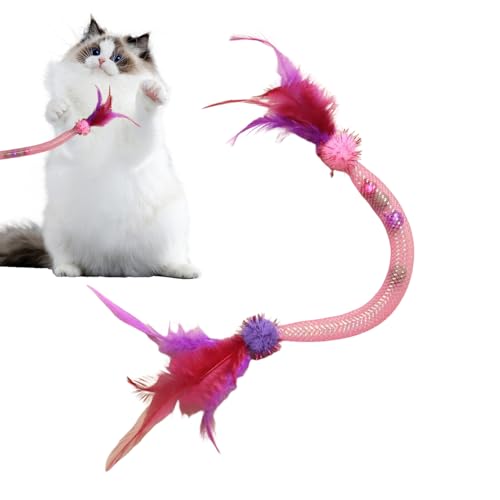 Vesidoloy Kauspielzeug Seil Für Katzen,Indoor Katze Katzenminze Spielzeug Kau Seil,Dehnbare Schnur für interaktive Beschäftigung gegen Langeweile | Langeweile Reduzieren Bei Haustieren von Vesidoloy