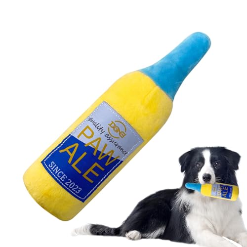 Vesidoloy Plüschflasche Hundespielzeug | Bierflasche Quietschspielzeug – Quietschspielzeug für Hunde, Welpen, Zahnen, interaktive Spiele, Haustierbedarf für kleine, mittelgroße und große Rassen Vesidoloy Plüschflasche Hundespielzeug | Bierflasche Quietschspielzeug – Quietschspielzeug für Hunde, Welpen, Zahnen, interaktive Spiele, Haustierbedarf für kleine, mittelgroße und große Rassen von Vesidoloy