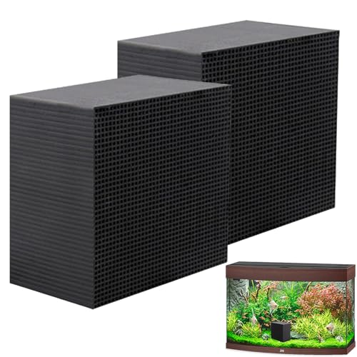 Vesidoloy Wasserreiniger-Würfel, 2 Stück Aquarium-Filterreiniger, effektive Absorption, Wasserreiniger, Würfel, wiederverwendbarer Aktivkohle-Wasserfilter mit Wabenstruktur Vesidoloy Wasserreiniger-Würfel, 2 Stück Aquarium-Filterreiniger, effektive Absorption, Wasserreiniger, Würfel, wiederverwendbarer Aktivkohle-Wasserfilter mit Wabenstruktur von Vesidoloy