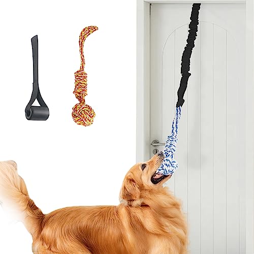 Vesone Hundeschlepper Ball - Hund -Zugspielzeug | -Zugspielzeug für Hunde, Hundeablenkungsspielzeug, Indoor-Tür-hängendes Seilball-Spielzeug für Welpen, mittelgroße Hunde von Vesone