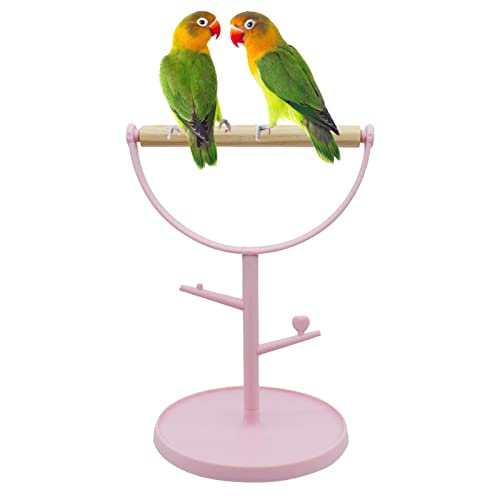 Vesone Vogelstangenständer | Käfig Barschständer Vogel für Sittiche - Bissfeste Tischplatte aus Holz für Papageien, Lovebirds, Nymphensittiche von Vesone