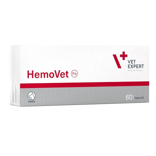 VetExpert HemoVet | 60 Tabletten | Ergänzungsfuttermittel für Hunde | Enthaltene Komponenten sind am Prozess der Hämatopoese beteiligt | Mit Eisen, Kupfer, Folsäure & Vitaminen VetExpert HemoVet | 60 Tabletten | Ergänzungsfuttermittel für Hunde | Enthaltene Komponenten sind am Prozess der Hämatopoese beteiligt | Mit Eisen, Kupfer, Folsäure & Vitaminen von Vet Expert
