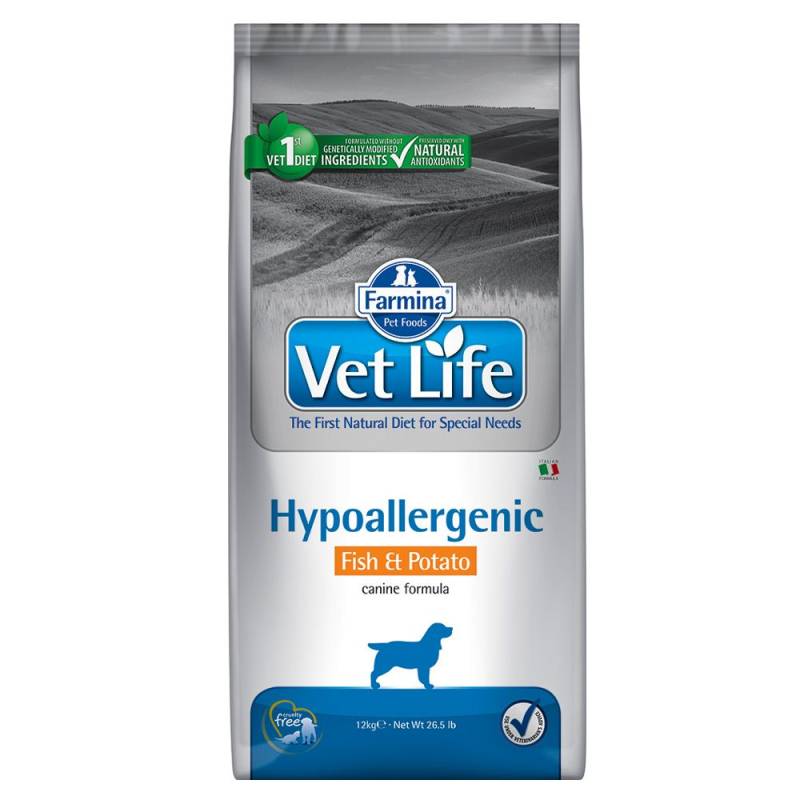 Farmina Vet Life Dog Hypoallergenic mit Fisch & Kartoffel - Sparpaket: 2 x 12 kg von Vet Life Dog