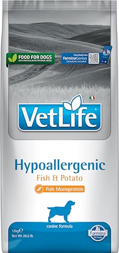 Vet Life Hipo Fish and Potato Dog Packung mit 1 x 12 kg von Farmina Pet Foods