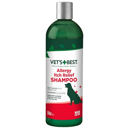 Vet's Best Allergie Juckreiz Relief Hundeshampoo, Reinigt und lindert Beschwerden von saisonalen Allergien, Sanfte Formel 500ml Vet's Best Allergie Juckreiz Relief Hundeshampoo, Reinigt und lindert Beschwerden von saisonalen Allergien, Sanfte Formel 500ml von Vet's Best
