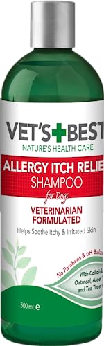 Vet's Best Allergie Juckreiz Relief Hundeshampoo, Reinigt und lindert Beschwerden von saisonalen Allergien, Sanfte Formel 500ml von Vet's Best