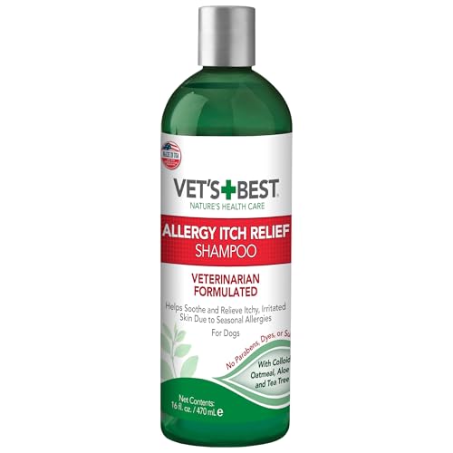 Vet's Best Allergie Juckreiz Relief Hundeshampoo, Reinigt und lindert Beschwerden von saisonalen Allergien, Sanfte Formel 500ml Vet's Best Allergie Juckreiz Relief Hundeshampoo, Reinigt und lindert Beschwerden von saisonalen Allergien, Sanfte Formel 500ml von Vet's Best