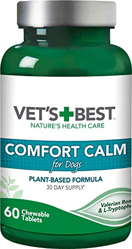 Vet's Best Comfort Calm Calming Dog Supplements - Fördert Entspannung und ausgewogenes Verhalten (60 Tabletten) von Vet's Best