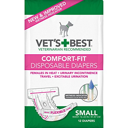 Vet's Best Comfort-Fit Einweg-Hundewindeln, klein (12er Packung) von Vet's Best