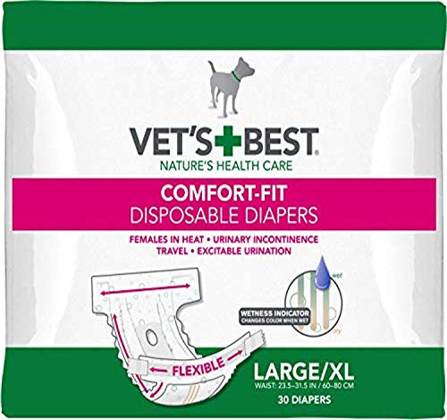 Vet's Best Comfort Fit Hundewindeln | Einwegwindeln für Hündinnen | Größe L/XL, 30 ct von Vet's Best