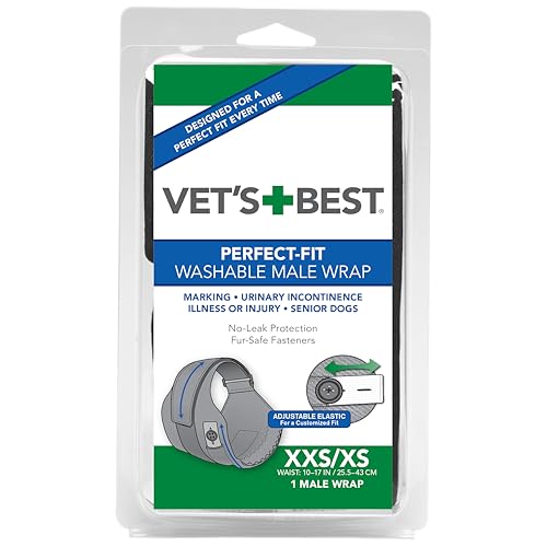 Vet's Best Perfekt-Fit Windeln für Rüden XXS/ XS ist für Hunde mit einer 25, 5 - 43cm Taille Vet's Best Perfekt-Fit Windeln für Rüden XXS/ XS ist für Hunde mit einer 25, 5 - 43cm Taille von Vet's Best