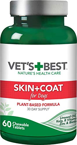 Vet's Best Skin & Coat Dog Supplements - Fördert Heathy Skin & glänzenden Mantel (60 Tabletten) von Vet's Best