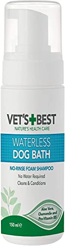 Vet's Best Waterless Hundebad | Kein Spülen trockenes Shampoo für Hunde | Natürliche Formel erfrischt Mantel und kontrolliert Geruch zwischen Bädern,147ml von Vet's Best