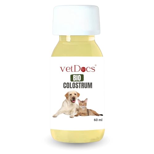vetDocs Bio Colostrum flüssig I Colostrum Hund, Colostrum Katze mit kraftvollen Nährstoffen I Premium-Nahrungsergänzungsmittel für Hunde und Katzen I 100% Erstmilch flüssig von VetDocs