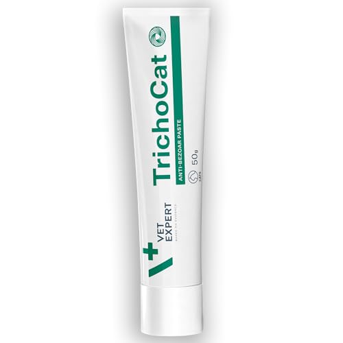 Vet Expert Katzenpaste TrichoCat 50g Entstörungspaste Reduzierung der Haarkugelbildung im Futterdraht, Geschmacklos, Natürliche Inhaltsstoffe von Vet Expert