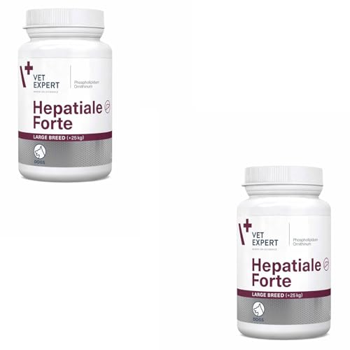 VetExpert Hepatiale Forte Large Breed | Doppelpack | 2 x 40 Tabs | Diät-Ergänzungsfuttermittel für große Hunde | Zur Unterstützung der Leberfunktion und des Stoffwechsels VetExpert Hepatiale Forte Large Breed | Doppelpack | 2 x 40 Tabs | Diät-Ergänzungsfuttermittel für große Hunde | Zur Unterstützung der Leberfunktion und des Stoffwechsels von VetExpert