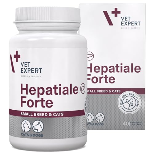 VetExpert Hepatiale Forte Small Breed and Cats | 40 Kapseln | Ergänzungsfuttermittel für kleine Hunde und Katzen | Zur Unterstützung der natürlichen Leberfunktion VetExpert Hepatiale Forte Small Breed and Cats | 40 Kapseln | Ergänzungsfuttermittel für kleine Hunde und Katzen | Zur Unterstützung der natürlichen Leberfunktion von Vet Expert